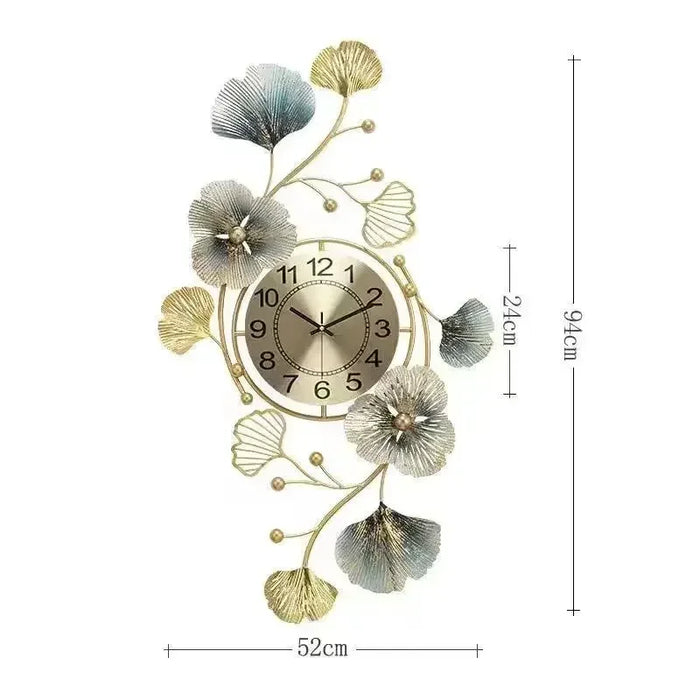 Creative Luxury Wall Clock Living Room Dining Room Sofa Background Home Wall Decoration Gold Iron Wall Hanging Large Fast Ship