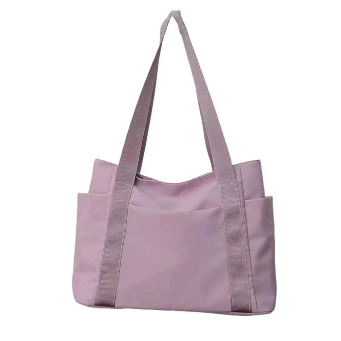 2023 New Women's Bag Solid Color Tote Bag Commuting Shoulder Bag Leisure Simple Mommy Go Out Bag Large Capacity Nylon Handbag