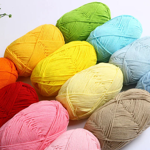 50g/Set 4ply Milk Cotton Knitting Wool Yarn Needlework Dyed Lanas For Crochet Craft Sweater Hat Dolls At Low Price