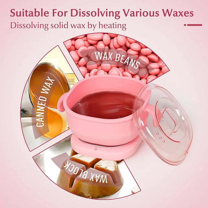 400ML Wax Heater Hair Removal Machine Portable Silicone Wax Warmer SPA Body Epilator Paraffin Waxing Melt Pot Wax Bean Kits