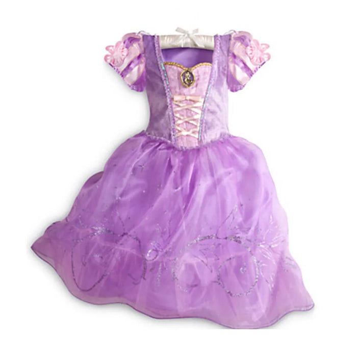 Girls Princess Dress Kids Cinderella Snow White Aurora Sofia Rapunzel Cinderella Halloween Costume Children Birthday Party Dress