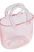 Clear Glass Vase Fish Tank Tote Bag Flower Handbag Bag Vase Desktop Centerpiece for School Office Bedroom Decoration