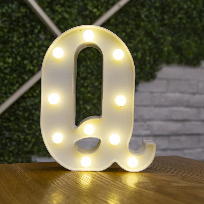 Alphabet Letter LED Lights Luminous Number Lamp Decor Battery Night Light for home Wedding Birthday Christmas party Decoration