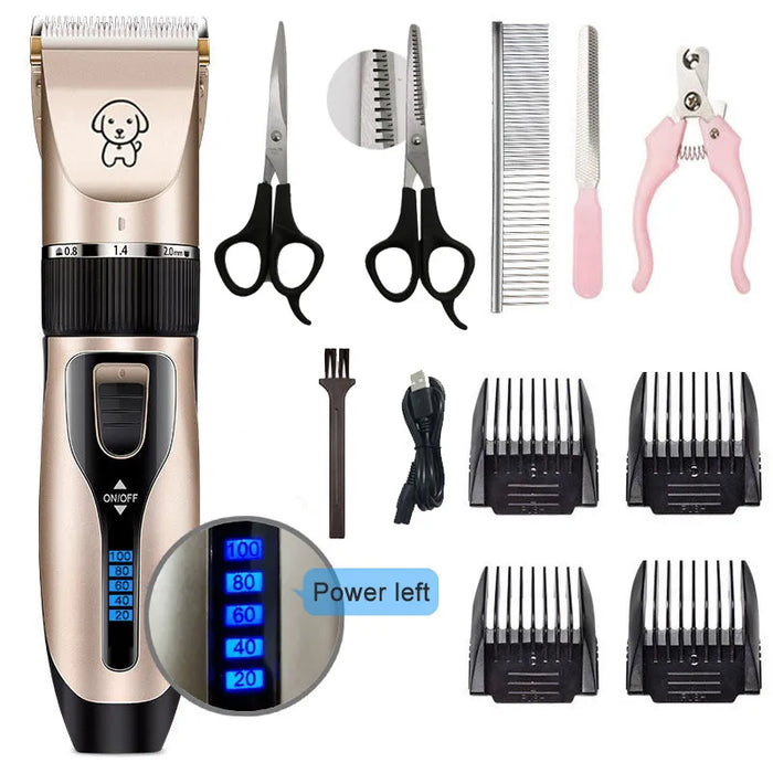 Dog Clipper Dog Hair Clippers Grooming (Pet/Cat/Dog/Rabbit) Haircut Trimmer Shaver Set Pets Cordless Rechargeable Professional