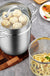 4 Pcs Stainless Steel Pasta Cooker Steamer Deep Fryer Pot 4 L Soup Pot With Steam Grid Fry Basket for Pasta Asparagus Cookware