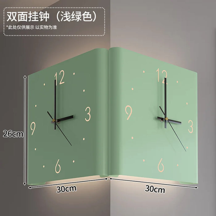 Double Corner Wall Clock Home Decoration Living Room Creative Simple Modern Wall Clock Fashion Sun Corner Wall Clock