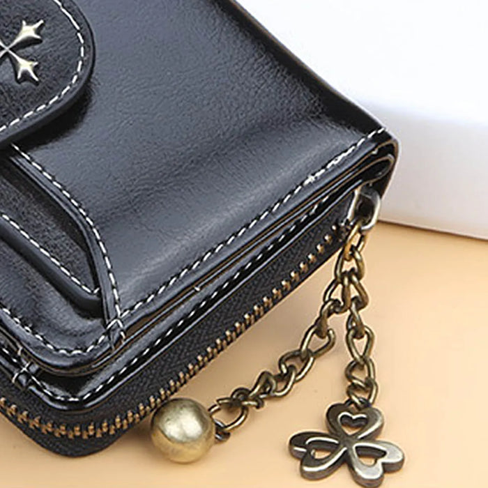 2023 New Women Wallets Fashion Short PU Leather Top Quality Card Holder Female Zipper Purse