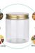 20pcs 200ml Empty Plastic Jars PET Clear Jar Cosmetic Face Cream Container Nut Candy Grain Storage Jar Home Kitchen Supplies