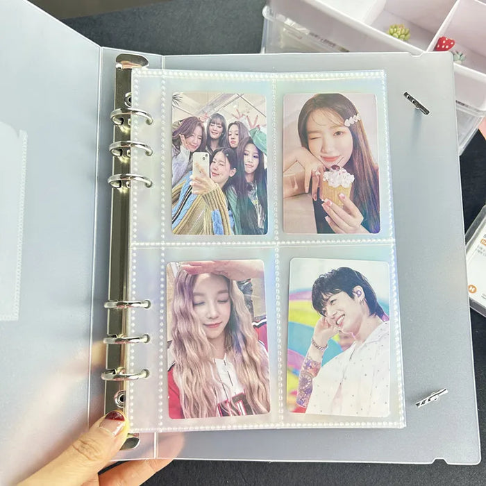 50pcs Korea Card Sleeves Clear Acid Free CPP HARD Photocard Holographic Protector Film Album Binder Photo Popcorn Card