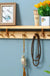 Coat Rack Wood Hallway Hat Hook Hanger Bedroom Door Wall-Mounting Hook Corner Room Kitchen Toilet Wall Brack Storage Hook