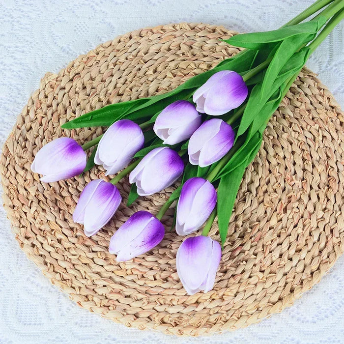 5/10PCS Artificial Tulip Flower Bouquet Real Touch PE Foam Fake Flower for Wedding Decoration Flowers for Home Garden Decoraive