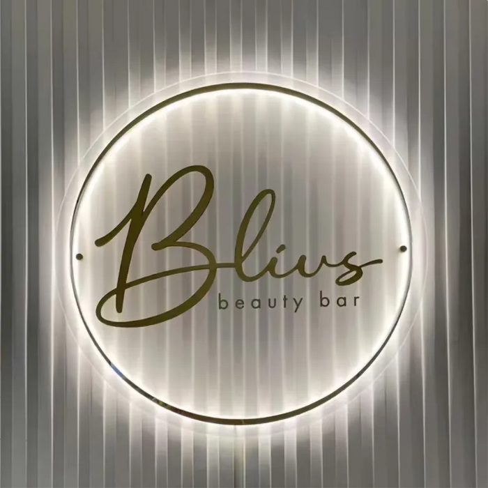 Custom Business Logo 3D Beauty Salon Nail Hair Studio 3D Acrylic Signs Custom Company Name LED Neon Lights Dropshipping