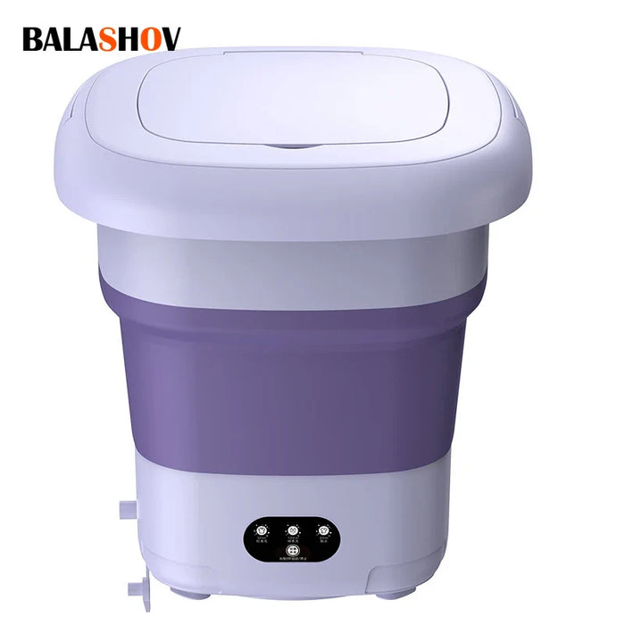 9L Foldable Washing Machine Portable Socks Underwear Panties Retractable Household Washing Machine With Spinning Dry