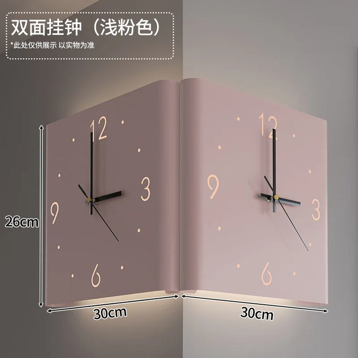 Double Corner Wall Clock Home Decoration Living Room Creative Simple Modern Wall Clock Fashion Sun Corner Wall Clock