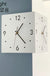 Creative Light Sensor Corner Wall Clock Square Simple Double Sided Wall Clock with Arabic Numeral Scale Analog Silent Wall Clock