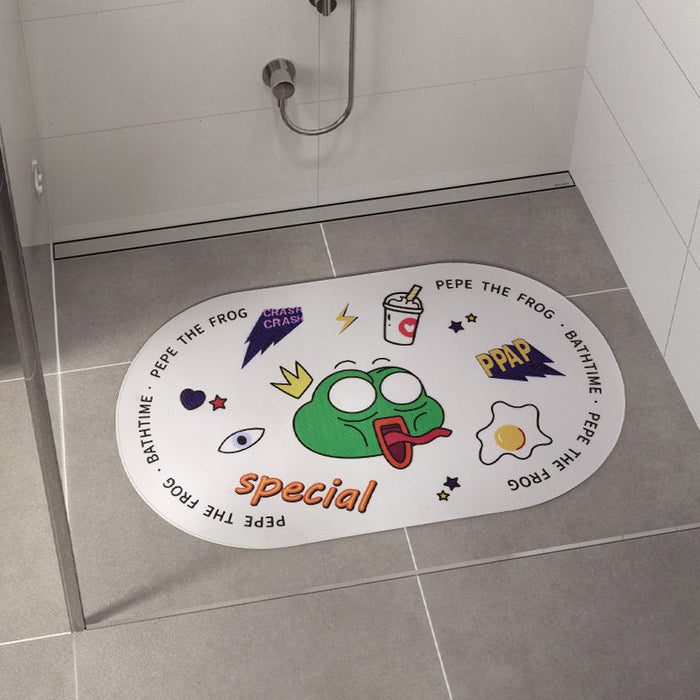 Shocked Frog PVC Bathroom Mat