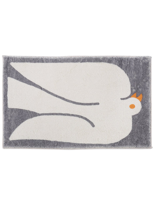 Square Pigeon Bath Mat