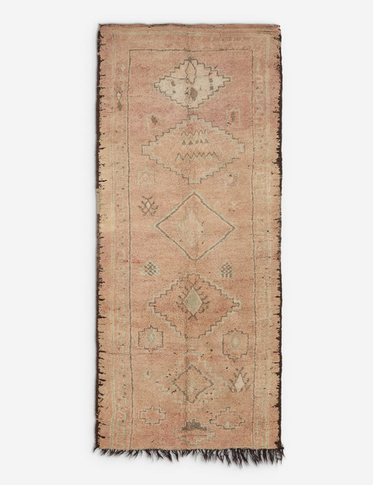Vintage Moroccan Hand-Knotted Wool Rug No. 24, 4'7" x 12"