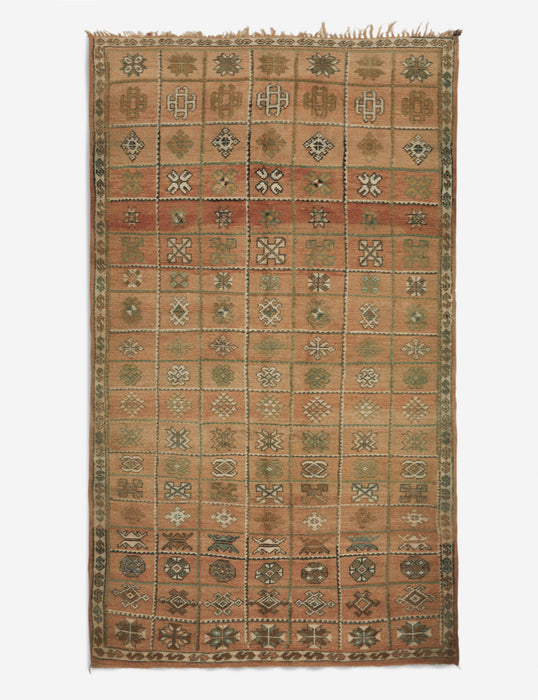 Vintage Moroccan Hand-Knotted Wool Rug No. 28, 5'7" x 9'8"