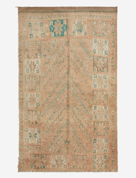 Vintage Moroccan Hand-Knotted Wool Rug No. 31, 6'5" x 11'1"