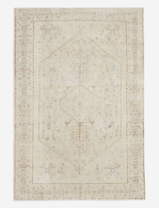 Vintage Persian Hand-Knotted Wool Rug No. 13, 5'5" x 8'