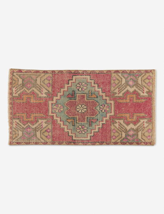 Vintage Turkish Mini Rug No. 115, 1'4" x 2'9"