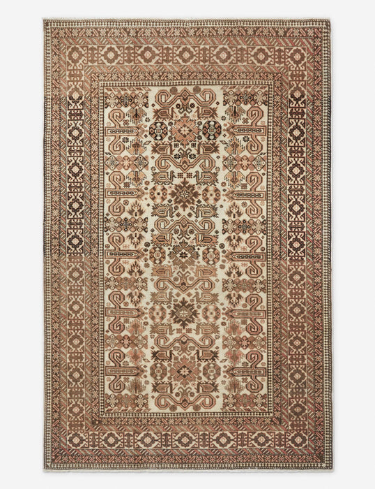 Vintage Turkish Hand-Knotted Wool Rug No. 237, 4'8" x 7'