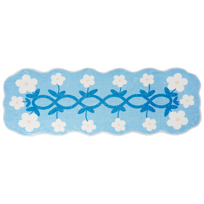 White Flower Blue Runner