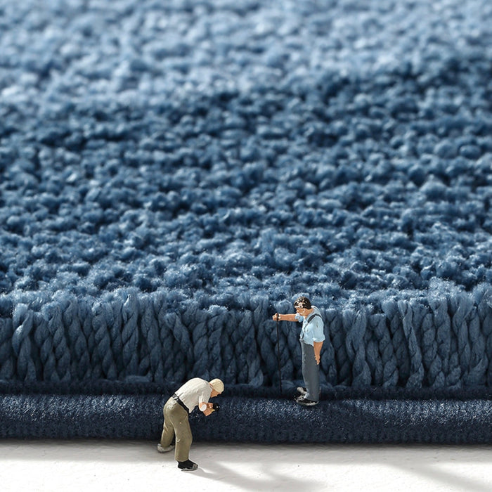 Feblilac Blue Wave Ocean Bath Mat Rug