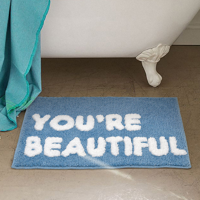 You Are Beautiful Bathroom Mat, 40x60cm