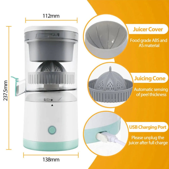 Electric Citrus Juicer Juice Squeezer Portable Press Machine Fruit Extractor UK