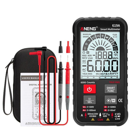 ANENG 619A Digital Multimeter AC/DC Currents Voltage Testers True RMS 6000 Counts Professional Analog Bar Multimetro NCV Meter