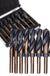 Drillpro 8pcs 1/2 Inch Shank HSS 4241 Twist Drill Bit Set 9/16 to 1 Inch Twist Drill for Wood Metal