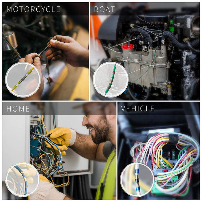 Electrical Heat Shrink Tube Butt Splice Connector Solder Seal Wire Terminal