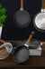 Frying Pan Set 3-Piece Nonstick Saucepan Woks Cookware Set,Heat-Resistant Ergonomic Wood Effect Bakelite Handle Design,PFOA Free