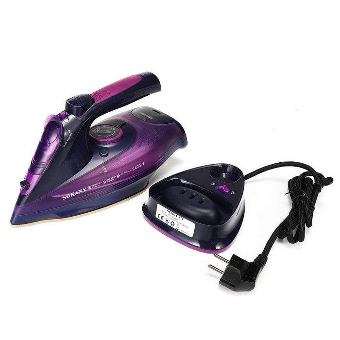 2400W 220V Cordless Steam Iron Multifunction Clothes Docking Station Dry Ironing Industry