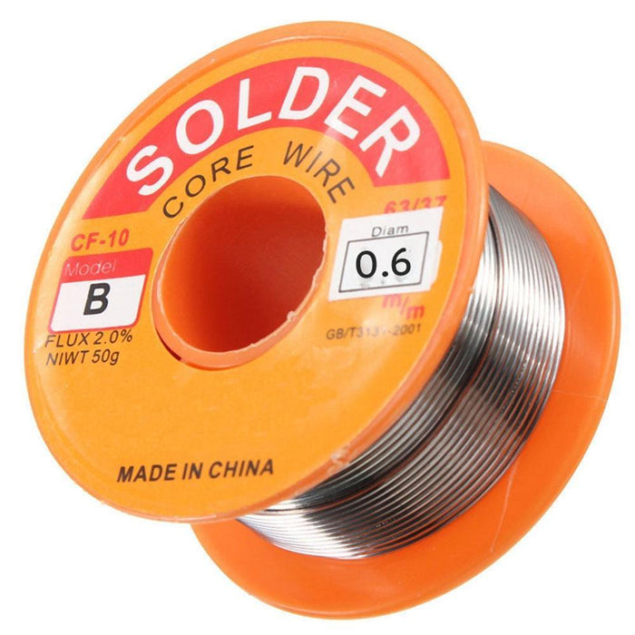 50g 0.5/0.6/0.8/1.0mm 63/37 FLUX 2.0% 45FT Tin Lead Tin Wire Melt Rosin Core Solder Soldering Wire Roll