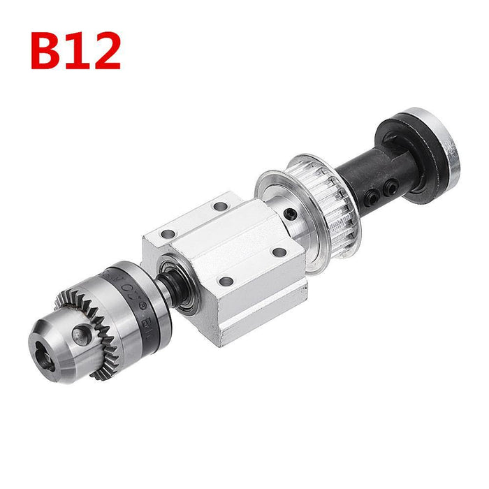 Machifit No Power Spindle Assembly B12 Drill Chuck Trimming Belt Small Lathe Accessories Set