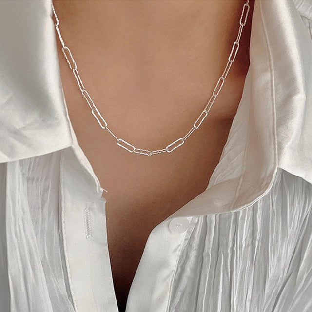 Sparkling Clavicle Chain Necklace - Okeihouse