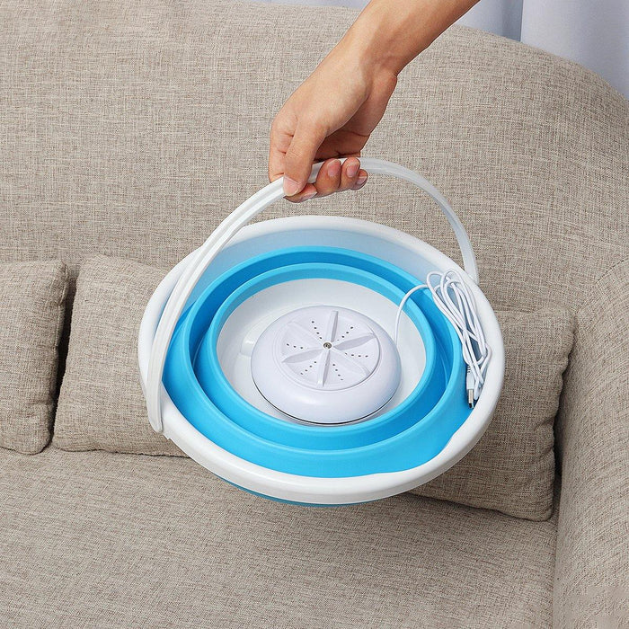 USB Folding Portable Ultrasonic Turbo Washing Machine Personal Laundry Wash