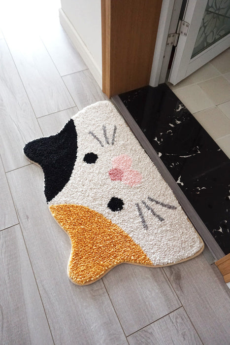 Cute Cartoon Cat Bath Mat