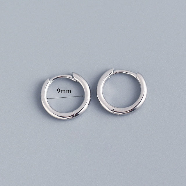 Stainless Steel Minimalist Huggie Hoop Earrings - Okeihouse