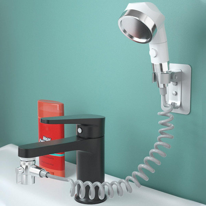 Wall Mounted Shower Faucet Set Bathroom Bathtub Shower Hand Held Spray Mixer