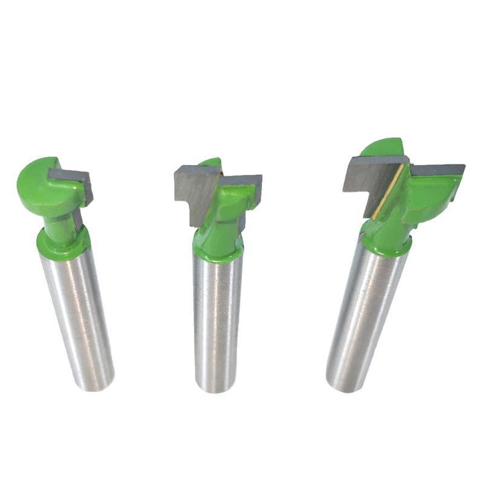 1/4 Inch Shank 6.35mm T-Slot Cutter Router Bit Set Hexagon Bolt Key Hole Bits T Slotting Milling Cutter for Wood Woodworking