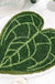 Feblilac Monstera Green Leaf Tufted Bath Mat