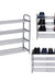 GEMITTO Silver Grey  4 Layers Extendable Shoe Organiser Racks Heavy Duty Shoe Stand Storage