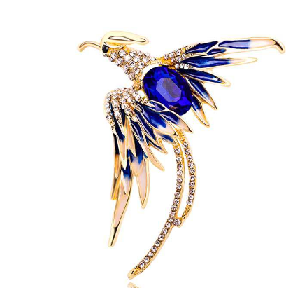 Crystal Phoenix Brooches - Okeihouse