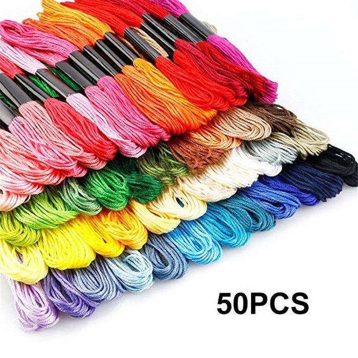 24/36/50/100/200PCS Cross Stitch Embroidery Thread 8m DIY Cotton Thread