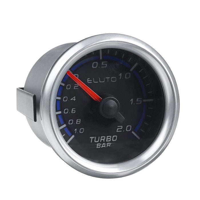 ELUTO F20976 2'' 52mm Car Turbo Boost Pressure Gauge Meter -1~2 Bar LED 12V Brushless Motor