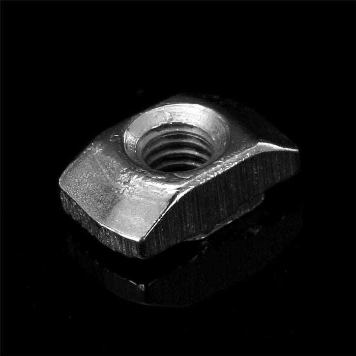 Drillpro 100pcs M5 Hammer Nut Nickel Plated Carbon Steel Aluminum Connector T Fastener Sliding Nut